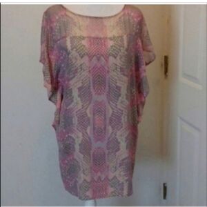 twelfth Street by Cynthia Vincent 100% silk mini shift dress Snake Print